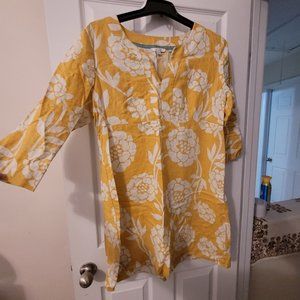 Yellow Linen Boden Mini Dress